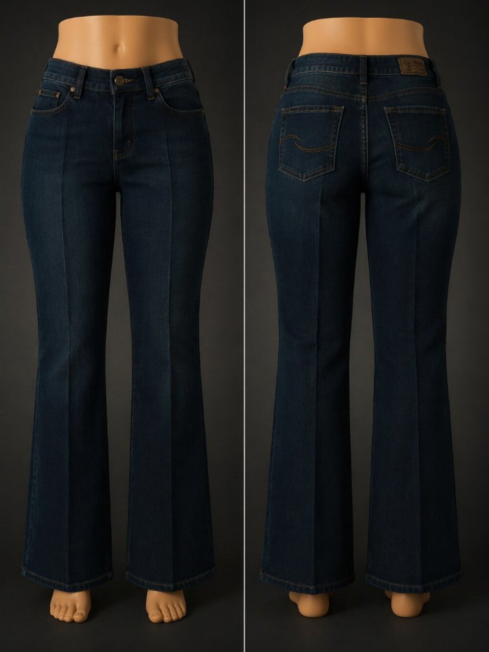 Dark Wash Bootcut Jeans - Classic and Flattering Fit